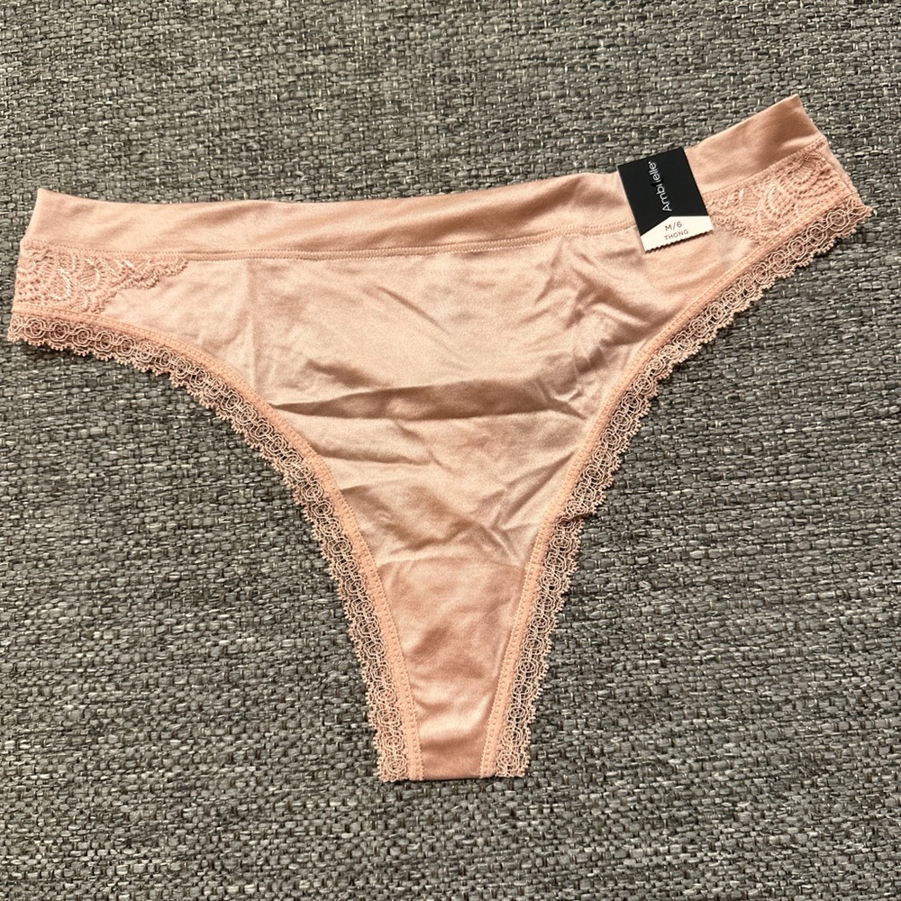 Ambrielle Satin Thong Panty